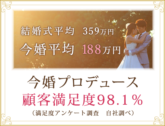今婚プロデュース 顧客満足度98.1%